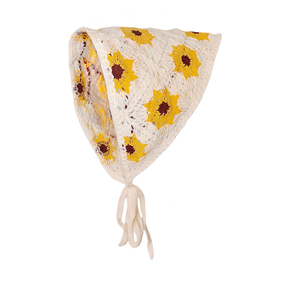 Veloura Bloom Crochet Bandana – Artisan Floral Design