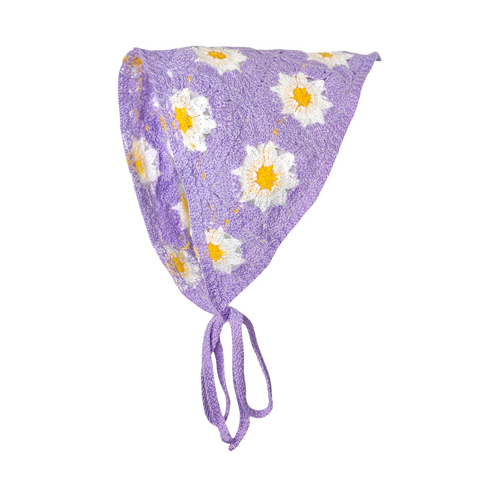 Veloura Bloom Crochet Bandana – Artisan Floral Design